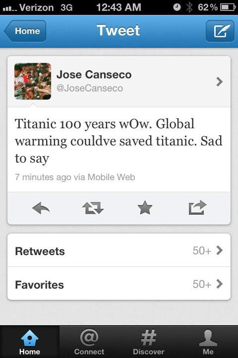 canseco-titanic-tweet