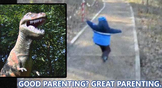 Parents Unleash Dinosaur On Small Child