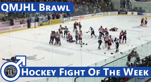 Hockey Fight Of The Week: Full-Team QMJHL Brawl