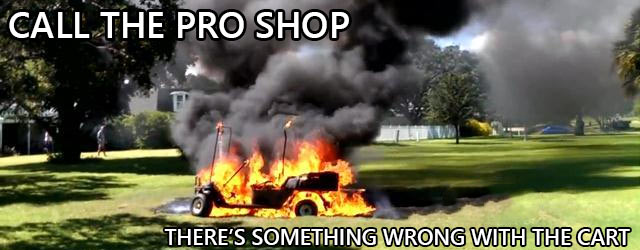 Golf Cart on Fire